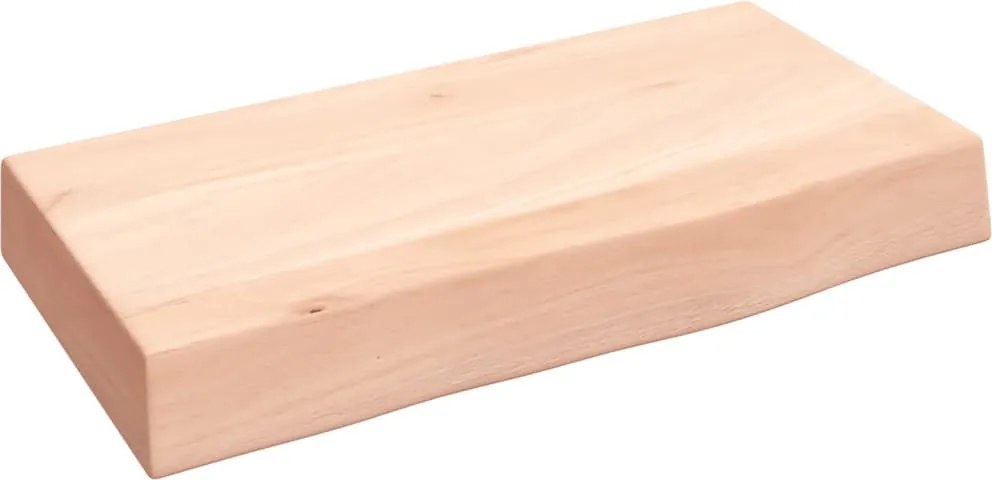 vidaXL kezeletlen tömör tölgyfa fali polc 40x20x6 cm