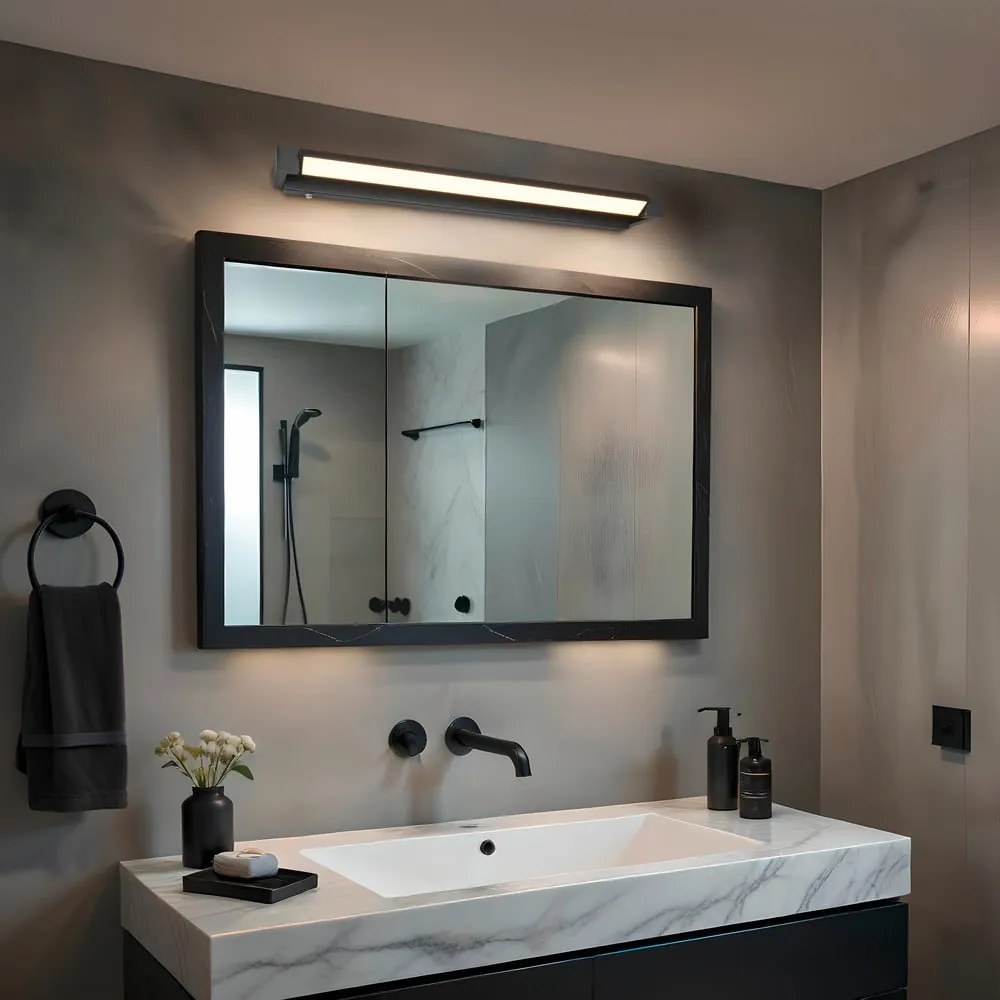 Matt fekete LED fali lámpa Fabrizio – Trio