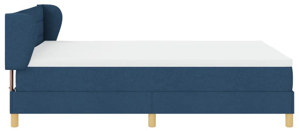Box Tavas Ágy matraccal Kék 160x200 cm Szövet