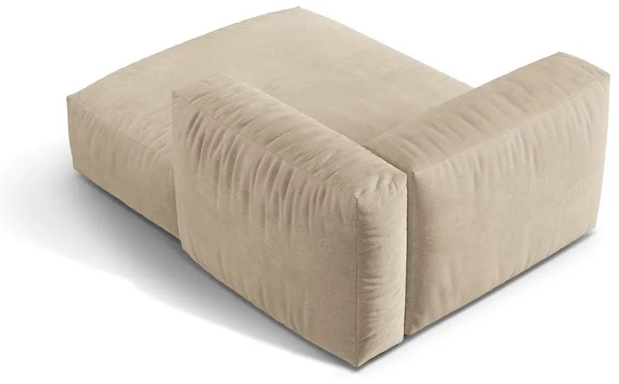 Bézs bársony kanapé modul (jobb oldali) Martina – Micadoni