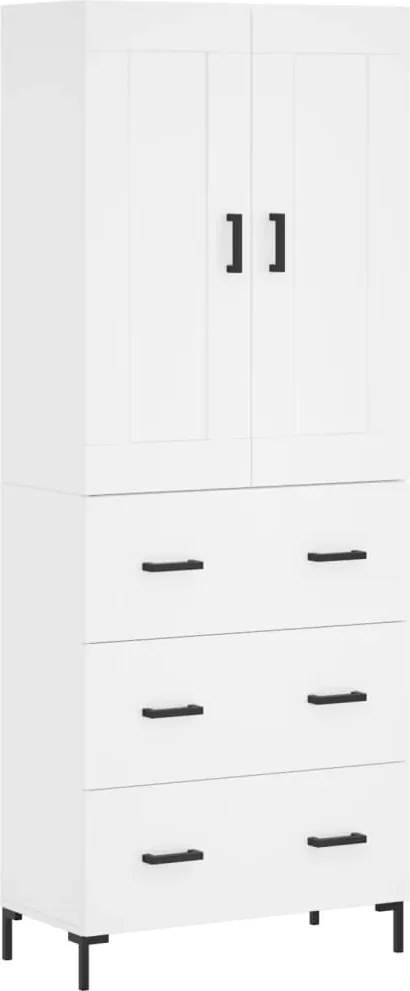 vidaXL fehér szerelt fa magasszekrény 69,5 x 34 x 180 cm