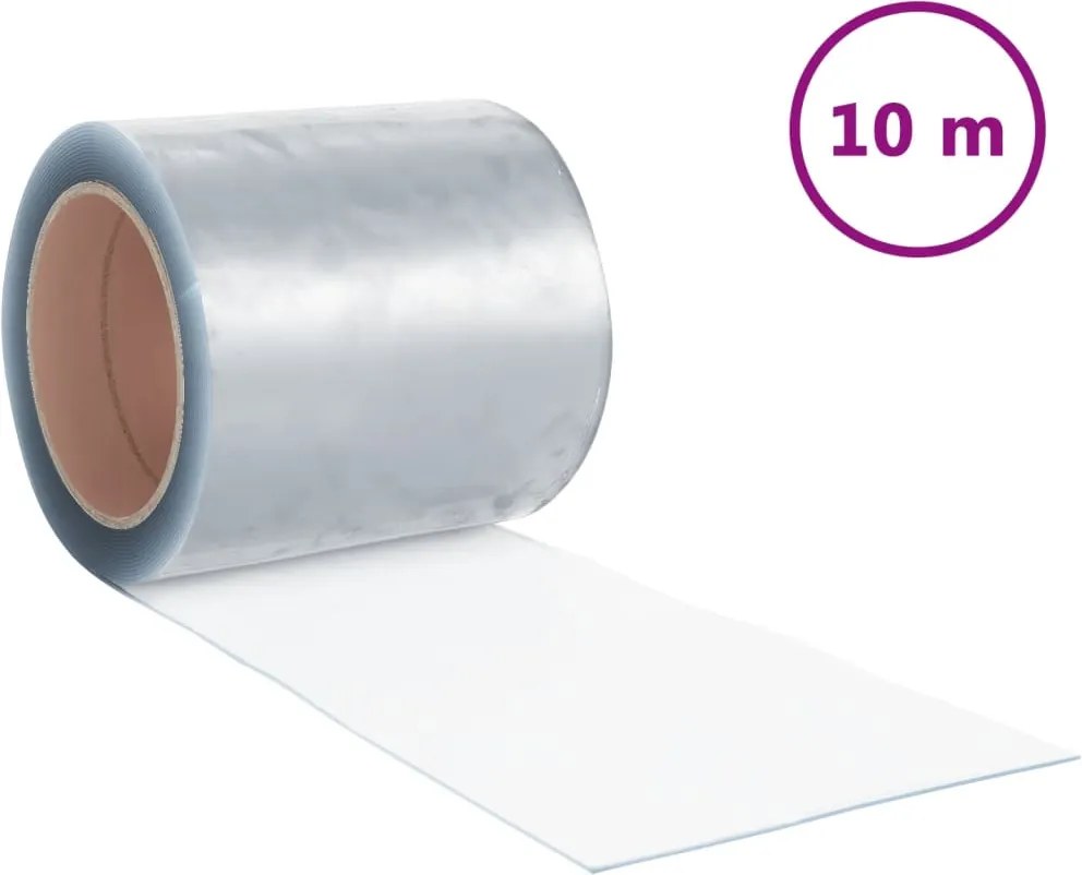 vidaXL átlátszó PVC ajtófüggöny 200 mm x 1,6 mm 10 m