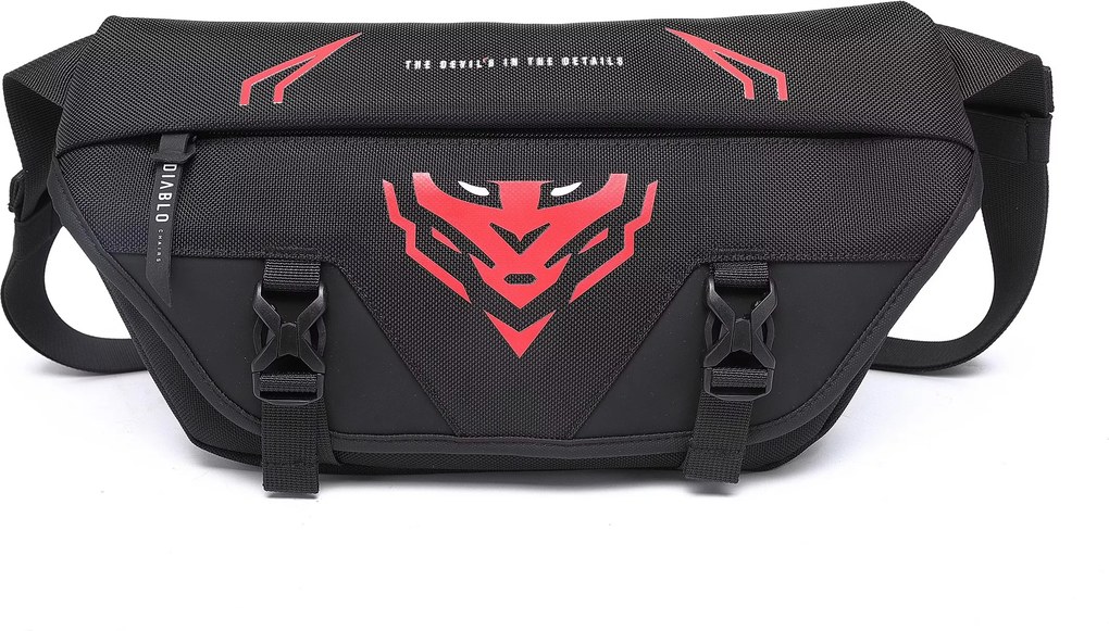 Nagy övtáska állítható szíjjal fekete: Bum Bag