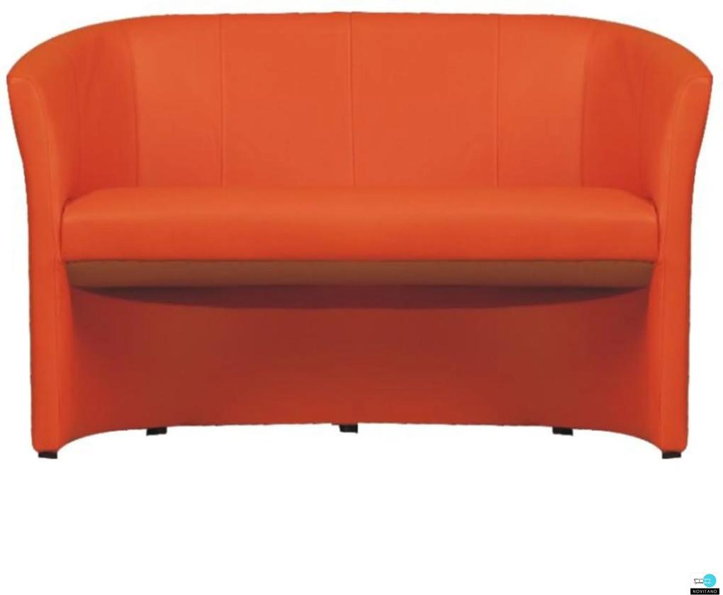 Dupla fotel, narancssárga textilbőr, CUBA