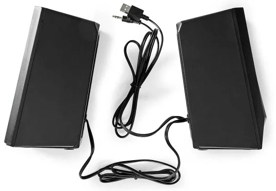 Nedis GSPR31020BK - KÉSZLET 2x LED RGB Gaming hangszóró 18W/5V