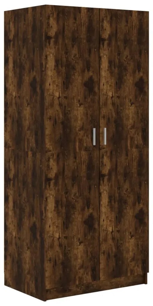 vidaXL füstös tölgy színű szerelt fa ruhásszekrény 80 x 52 x 180 cm