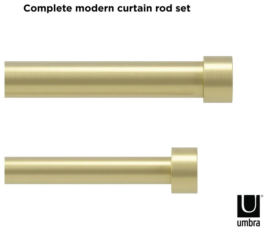 Acél bővíthető-dupla függönykarnis 168 - 305 cm Cappa – Umbra