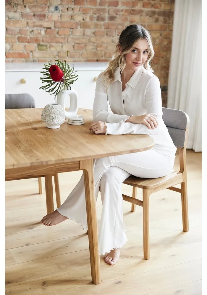 Natúr színű tölgyfa étkezőasztal 90x120 cm Twig – The Beds