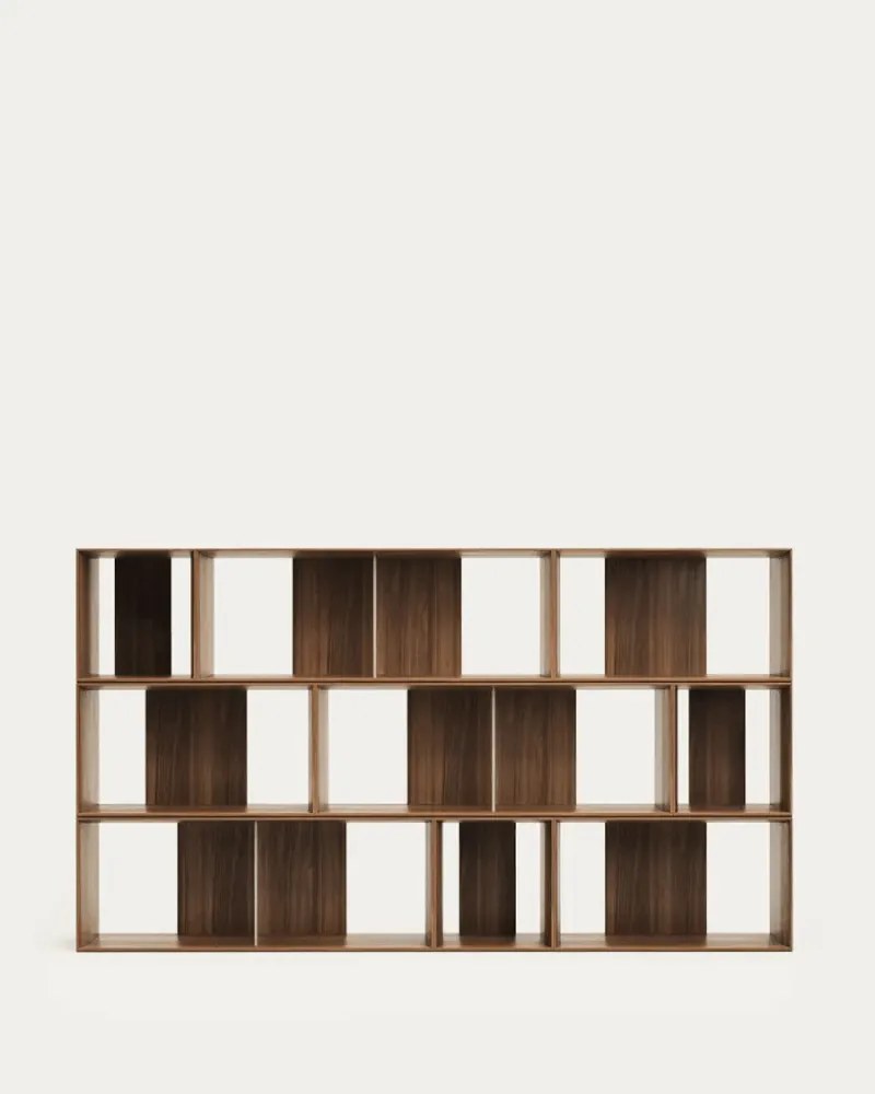 Natúr színű moduláris polcrendszer diófa dekorral 67x38 cm Litto – Kave Home