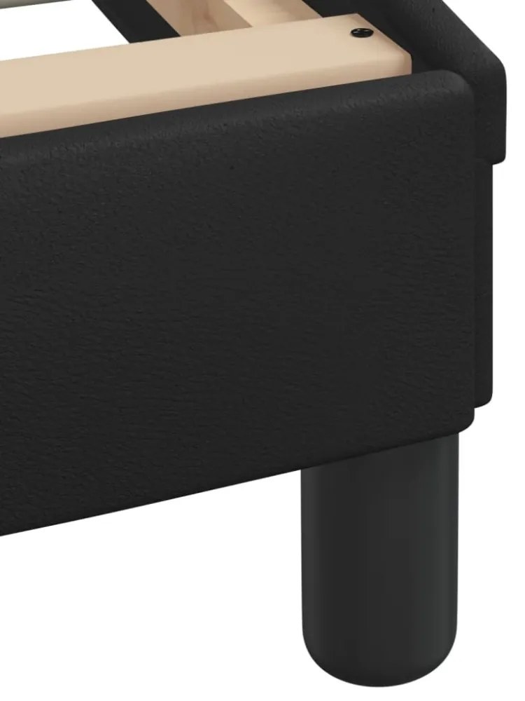 fekete műbőr ágykeret matrac nélkül Hvar 140 x 190 cm