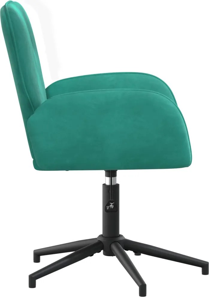vidaXL Forgós Íróasztali Székek 2 db 54 x 55 x 90 cm Türkiz Bársony