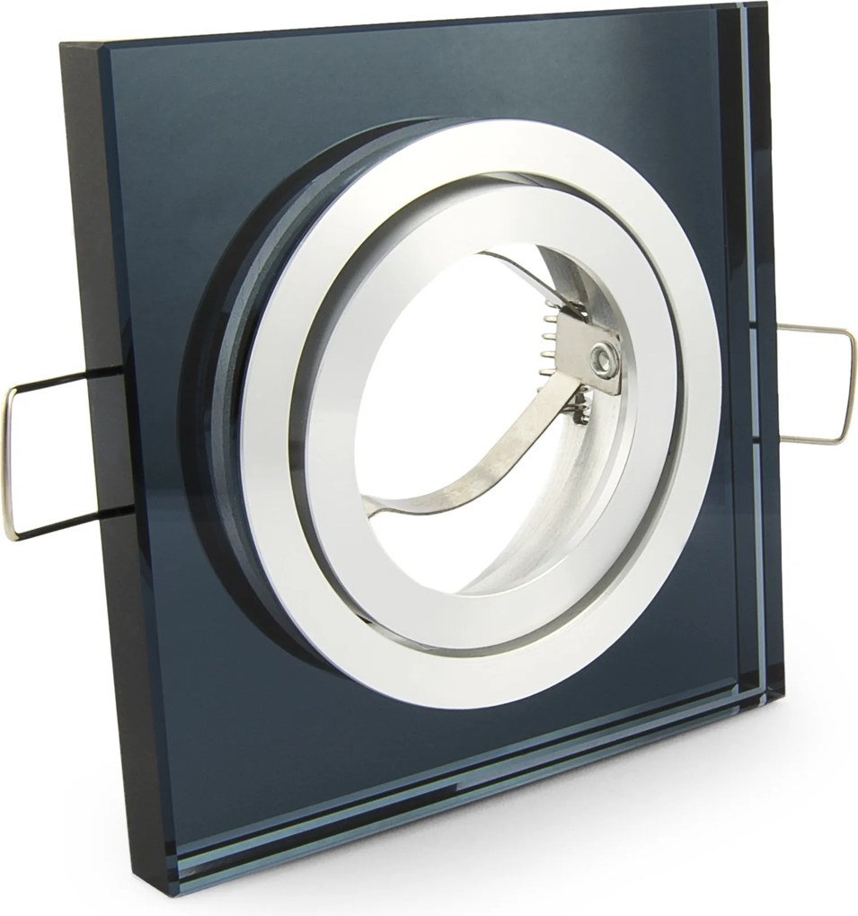 Halogén Lámpatest Mozgatható Üveg Led Fekete