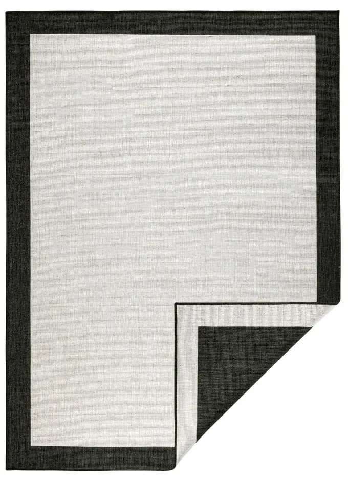 Panama fekete-krémszínű kültéri szőnyeg, 80 x 150 cm - NORTHRUGS