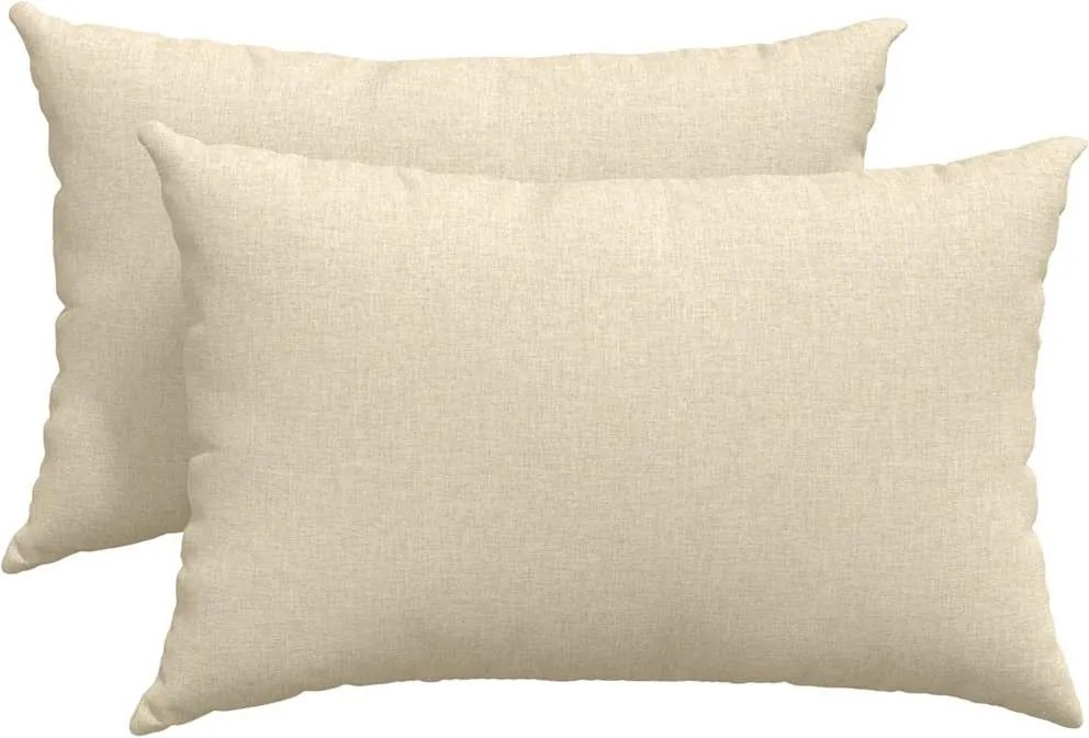 vidaXL Kanapé párnák 2 pcs Krém 60 x 40 cm szövet