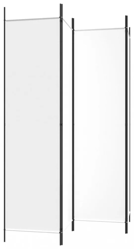 4 paneles fehér szövet térelválasztó 200 x 200 cm