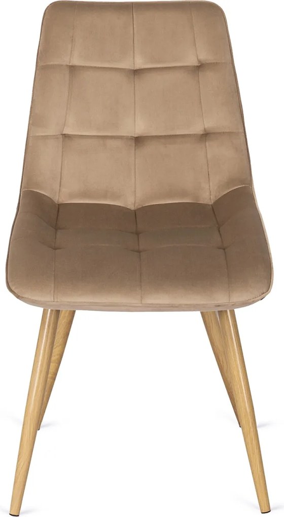 Szék bézs színben, bársony kárpittal RODRI