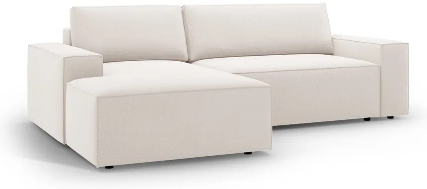 Bézs kinyitható sarokkanapé (bal oldali) Jodie – Micadoni Home