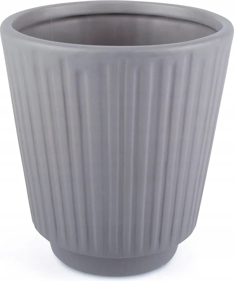 Kerámia Álló Virágtartó Szürke 15cm magas
