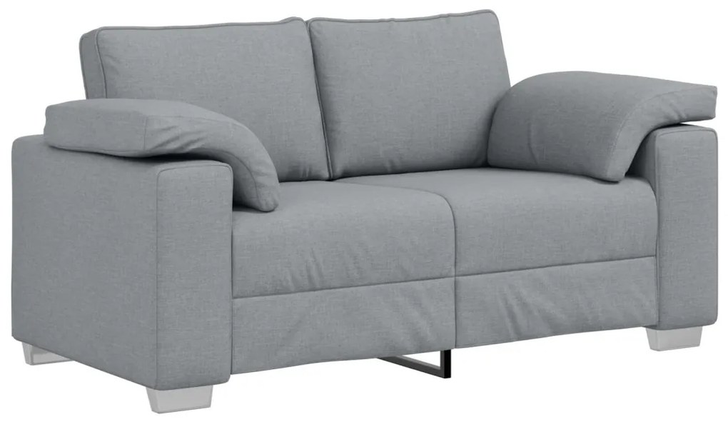 Kétfős kanapé Világosszürke 120 cm Textil