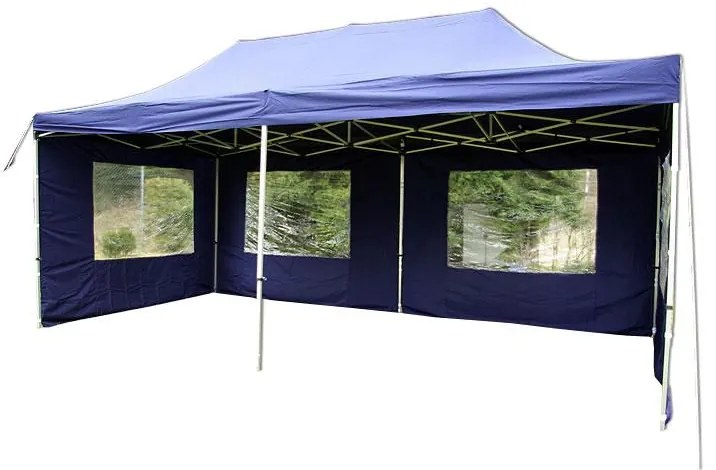 GARTHEN Kerti sátor összecsukható PROFI 3 x 6 m kék