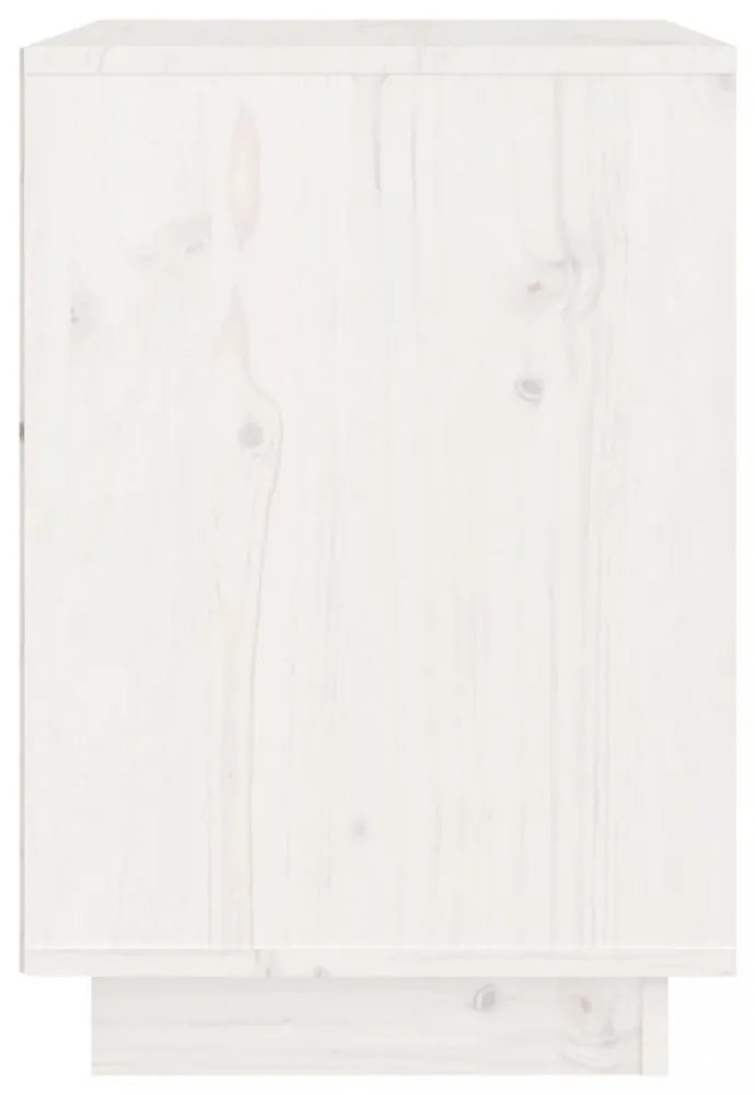 2 db fehér tömör fenyőfa éjjeliszekrény 40 x 35 x 50 cm