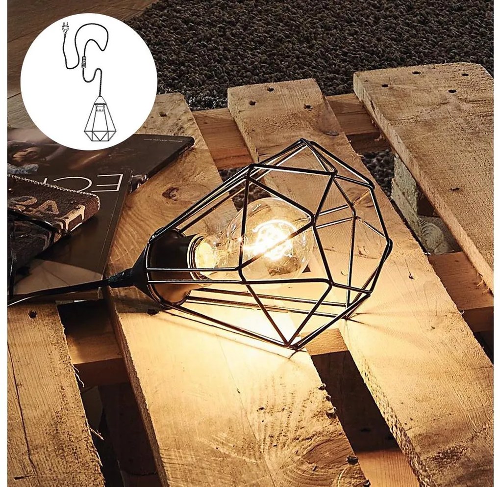 Eglo 94192 - Aljzatos asztali lámpa TARBES 1xE27/60W/230V