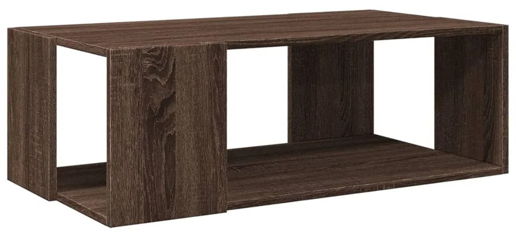 barna tölgy színű szerelt fa dohányzóasztal 89,5 x 48 x 30 cm