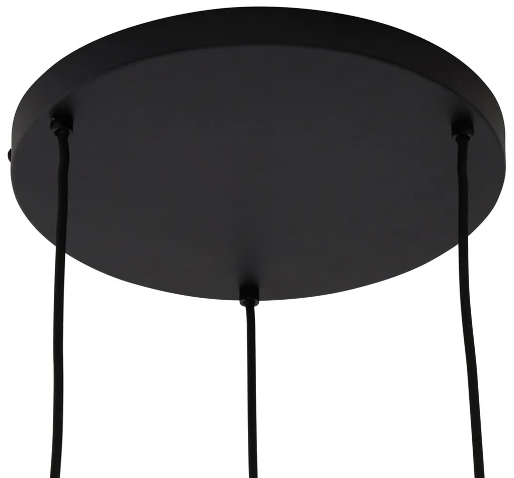 Boho stílusú függőlámpa fekete bambusszal 3-lámpás - Lily