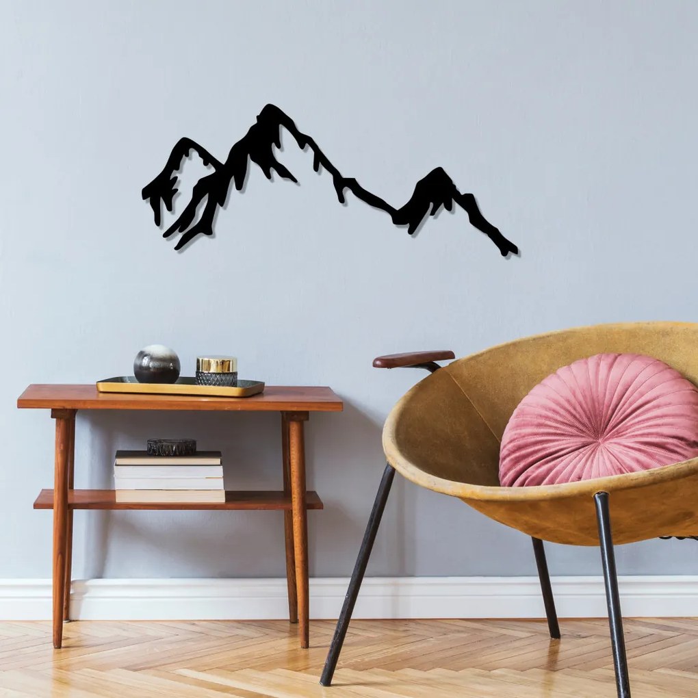 Mountain fém fali dekoráció, 70×30 cm