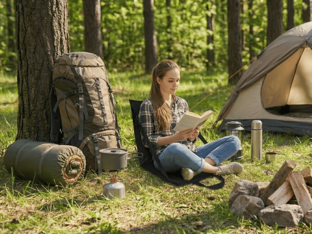 Hordozható összecsukható szék VENTO 38 cm, fekete