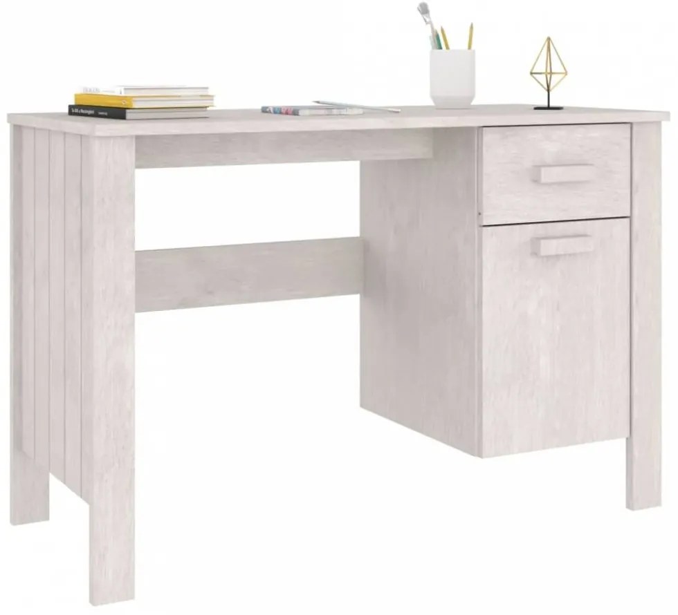 Hamar fehér tömör fenyőfa íróasztal 113 x 50 x 75 cm