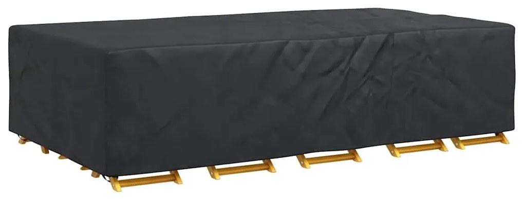Kültéri bútorhuzat Fekete 315 x 180 x 74 cm 420D