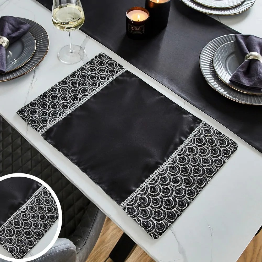 Textil tányéralátét szett 4 db-os 30x46 cm Deco Sequin – Catherine Lansfield