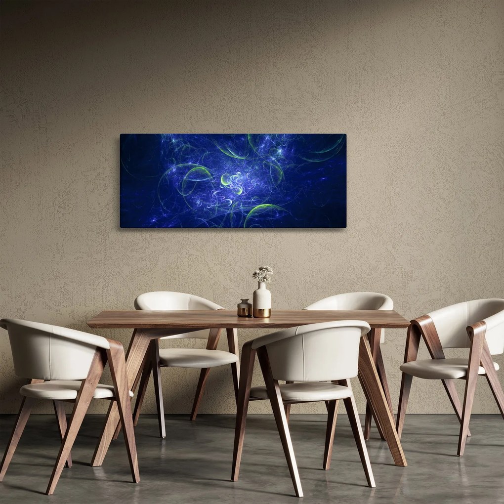 Kép - kék absztrakció (120x50 cm)