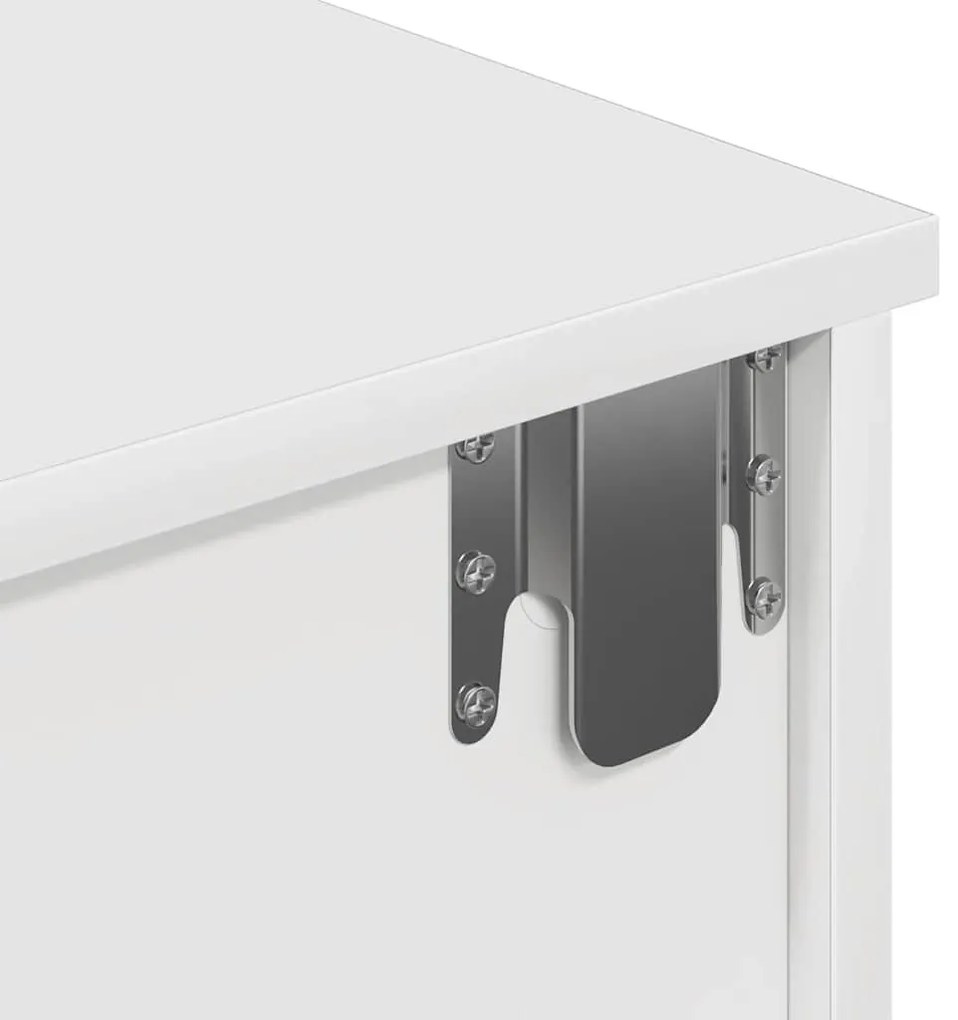 Falipolc fiókokkal fehér 80x34x17 cm műszaki fa