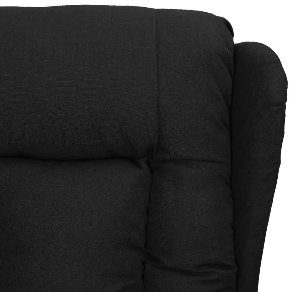 fekete szövet felállást segítő fotel