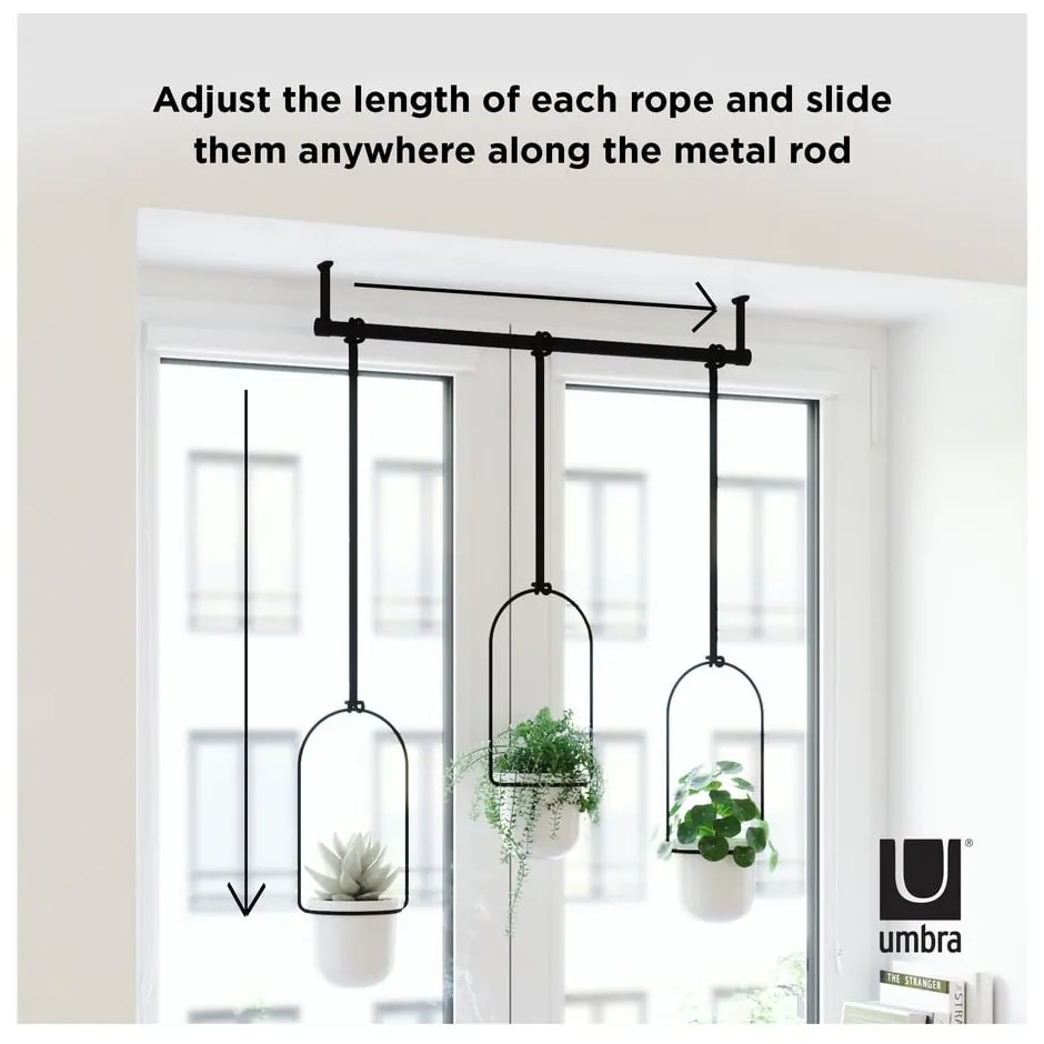 Műanyag kaspó szett 3 db-os fűszernövényekhez -függő ø 7,5 cm Triflora – Umbra