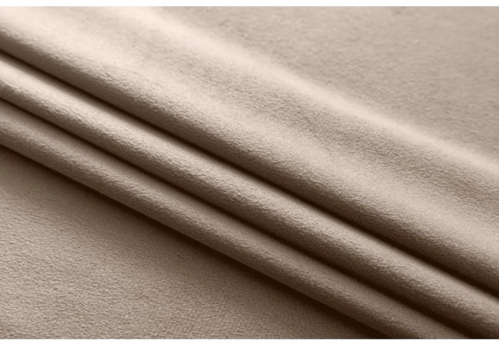 Világosbarna sötétítő VELVET függöny 140x250 cm Felfüggesztés: Hullámos sínszalag