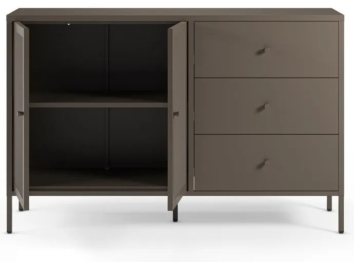 Szürke fém komód 140x90x40 cm Fayna – Marckeric