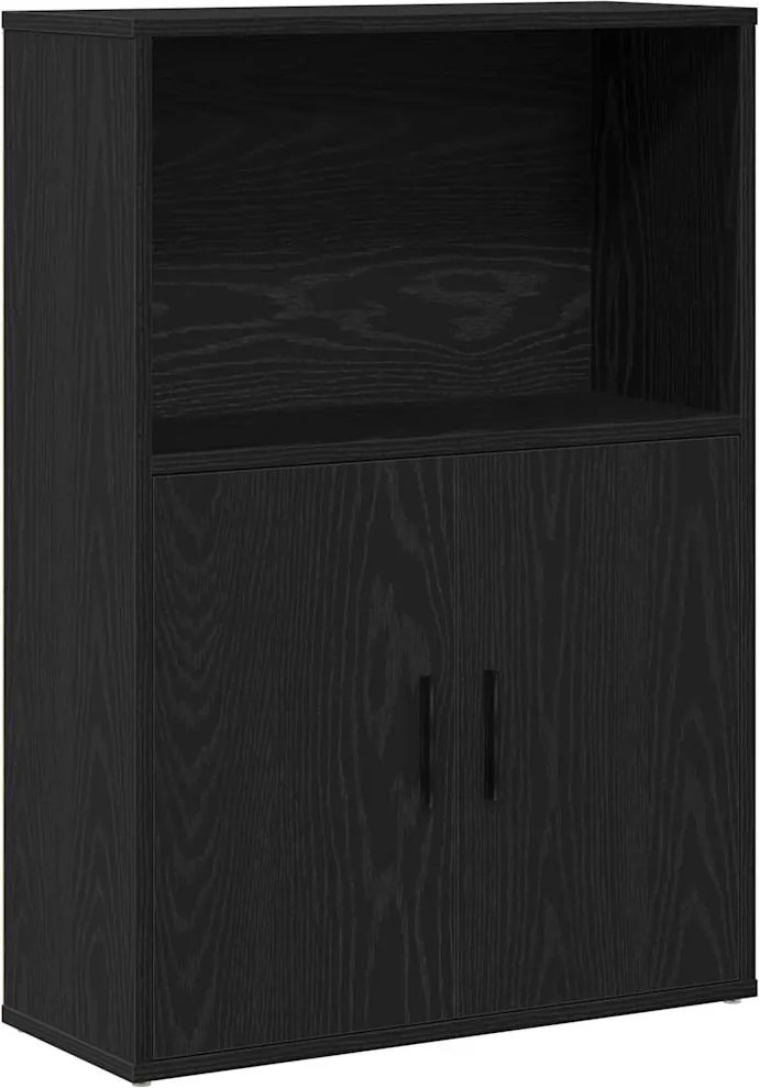 vidaXL Könyvespolc fekete tölgy 60x24x85 cm Gépesített fa