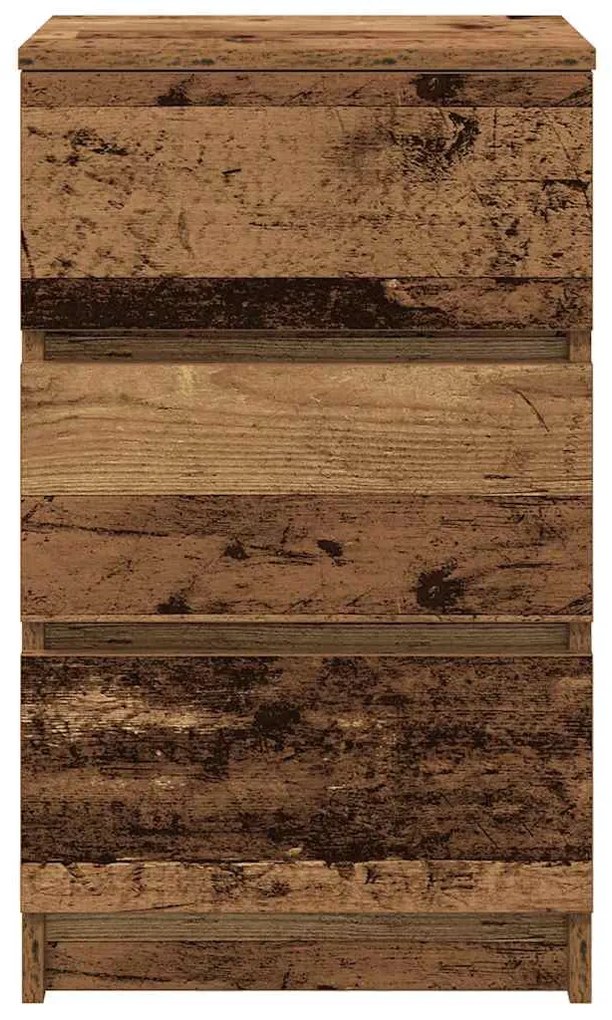 2 db antik fa éjjeliszekrények 3 fiókkal 39x35x65 cm