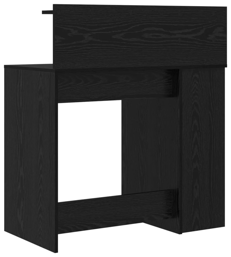 vidaXL Íróasztal tárolóval Fekete tölgy 90x48x101.5 cm Szerelt fa