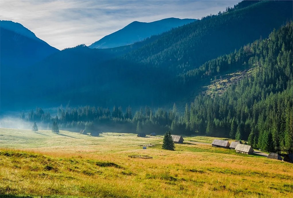 Vinyl flizelin Tapéta Tátra hegyek Chochołowska-völgy 370x255cm