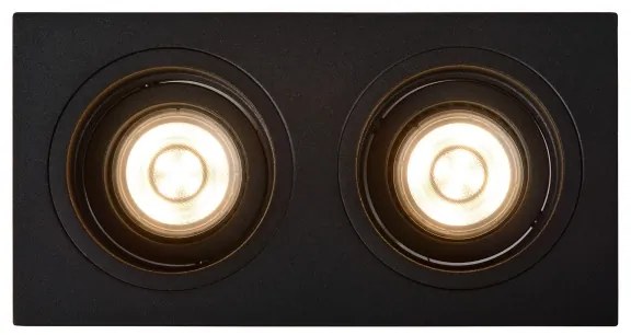 Lucide 22959/02/30 - Beépíthető lámpa EMBED 2xGU10/50W/230V fekete