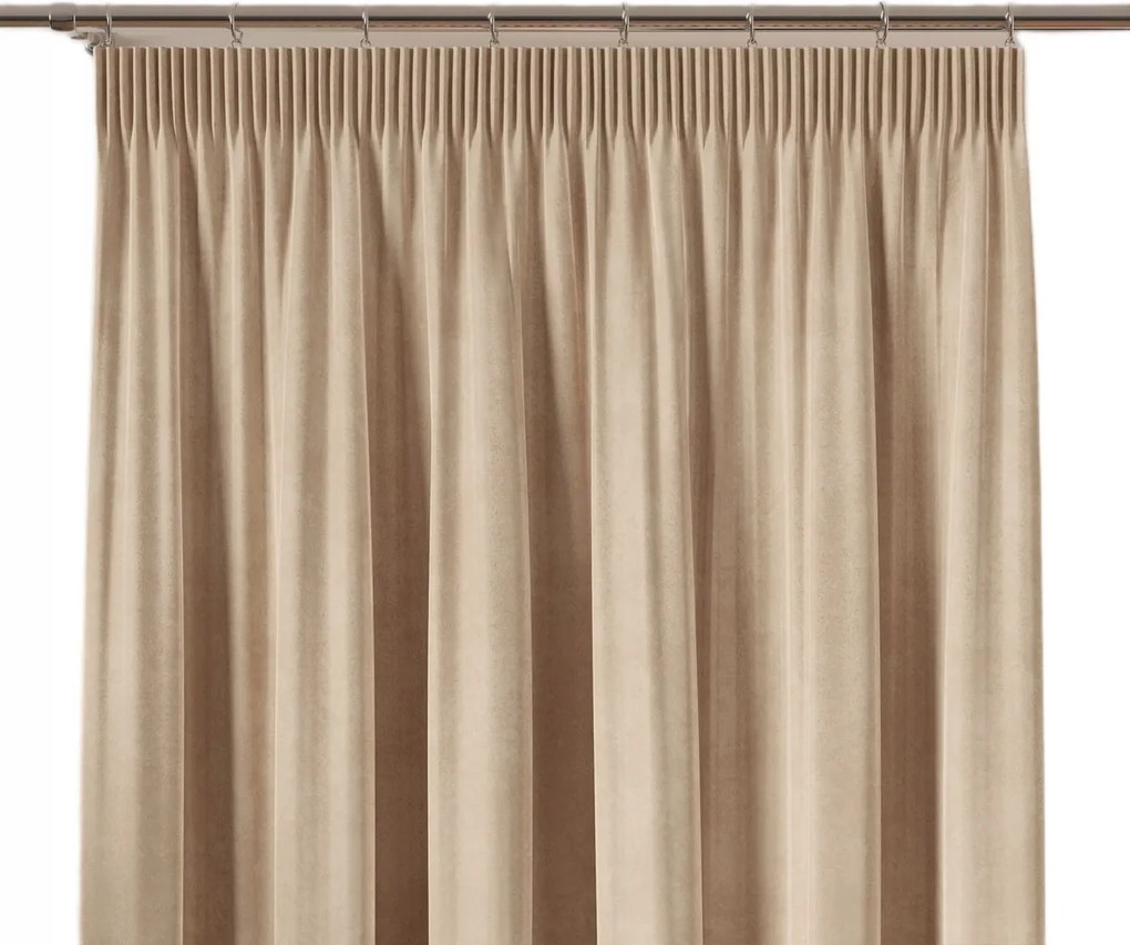 Velvi szalagfüggöny 140x230 sötét krémszínű