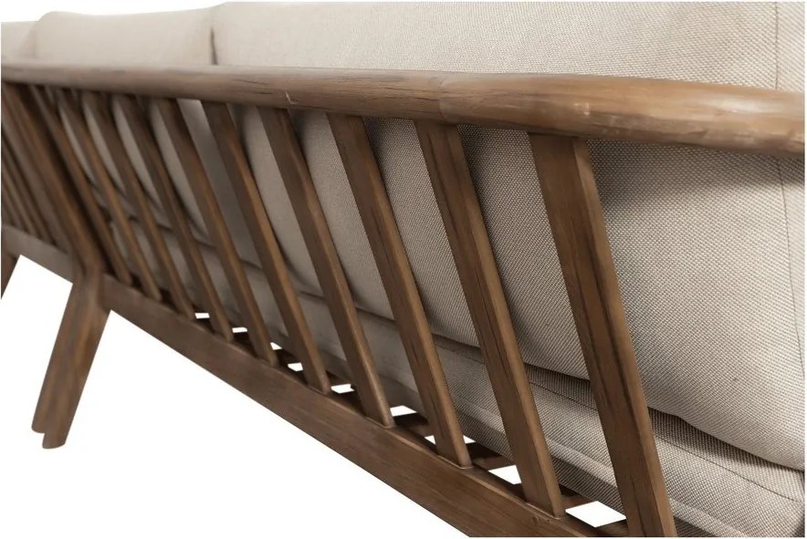 Barna kárpitozott kerti kanapé (L alakú) Biam – WOOOD