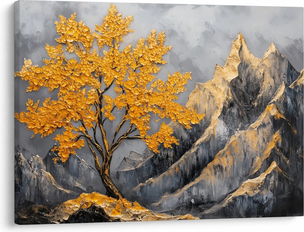 Kép – Arany fa a hegyekben (70x50 cm)
