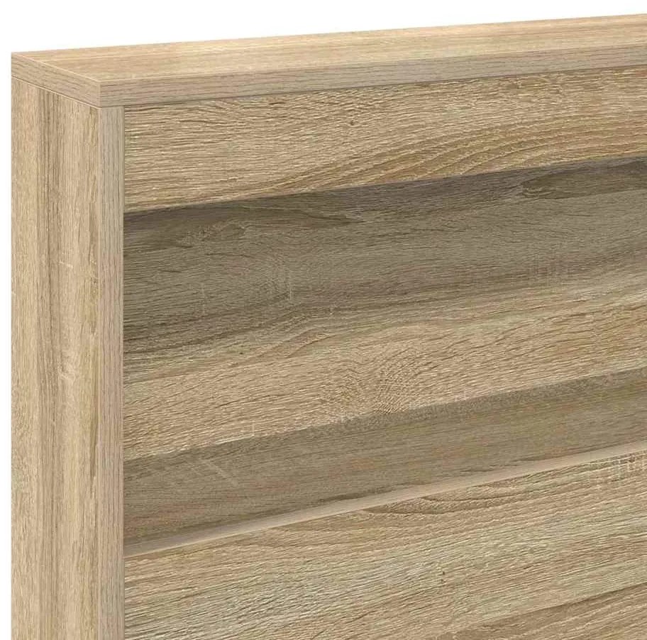 Tároló fejtámla polcokkal tárolóval sonoma tölgy 120 cm Faanyag