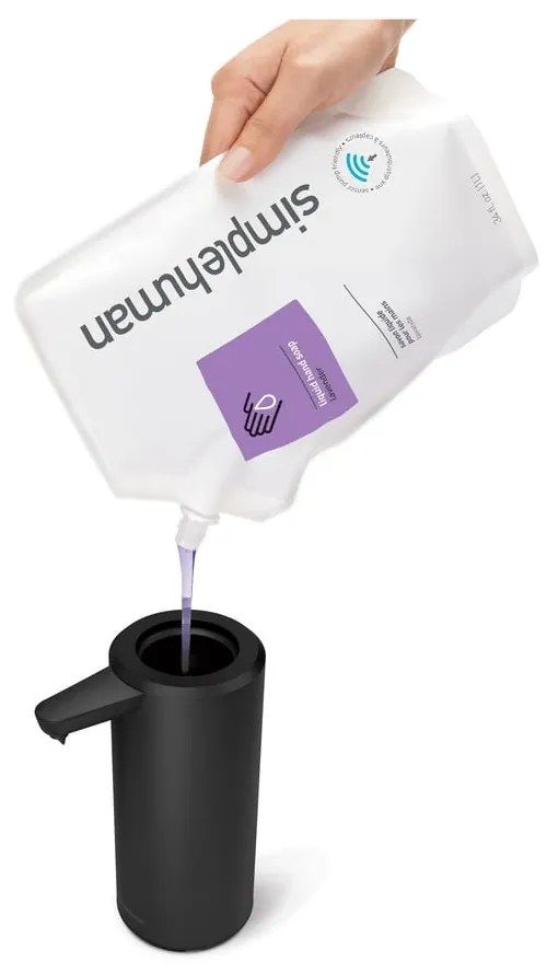 Fekete automata acél szappanadagoló 266 ml – simplehuman