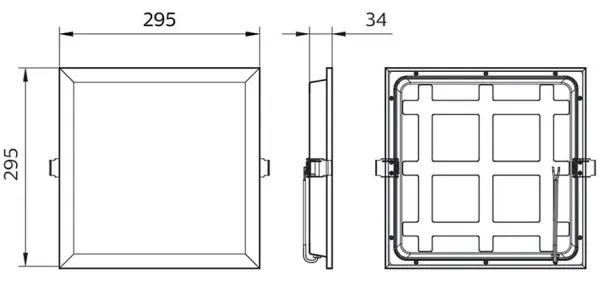 Philips - LED Beépíthető lámpa PROJECTLINE LED/15W/230V 29,5x29,5 cm